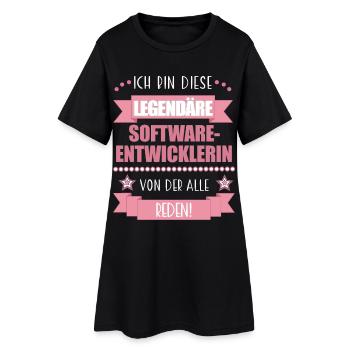 Softwareentwicklerin Codeexpertin süßes Geschenk - Frauen T-Shirt-Kleid - Schwarz - Vorne