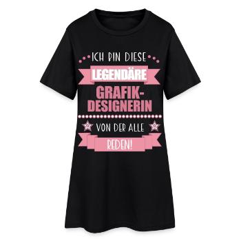 Grafikdesignerin Kreativexpertin süßes Geschenk - Frauen T-Shirt-Kleid - Schwarz - Vorne