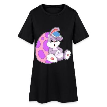 Bunny Easter Relax - Robe T-shirt Femme - noir - Devant