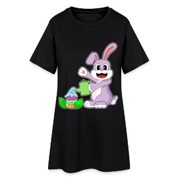 Jardin de Pâques Bunny - Robe T-shirt Femme - noir - Devant