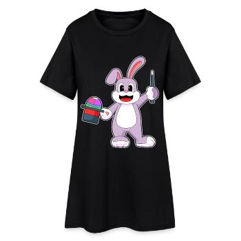 Sorcier de Pâques Lapin - Robe T-shirt Femme - noir - Devant