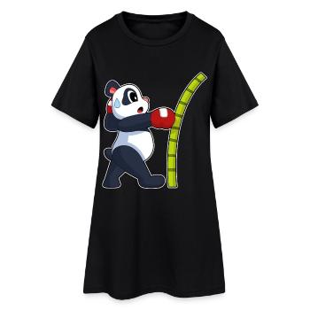 Panda Boxer Gants de boxe Boxe - Robe T-shirt Femme - noir - Devant