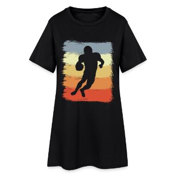Joueur de football rétro - Robe T-shirt Femme - noir - Devant