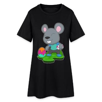 Mouse Easter Easter Egg - Women’s T-Shirt Dress - black - Front