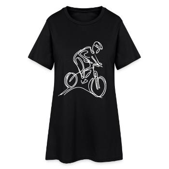 Mountain Biker Sketch - Women’s T-Shirt Dress - black - Front