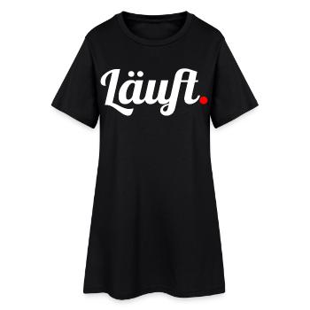 Läuft. - Frauen T-Shirt-Kleid - Schwarz - Vorne