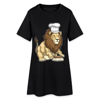 Pâtisserie Lion Baker Rouleau à pâtisserie - Robe T-shirt Femme - noir - Devant