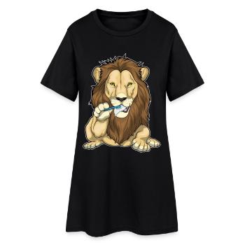 Brosse à dents Lion - Robe T-shirt Femme - noir - Devant
