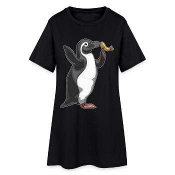 Poisson pingouin Tempura - Robe T-shirt Femme - noir - Devant