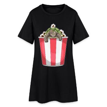 Maïs soufflé tortue - Robe T-shirt Femme - noir - Devant