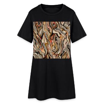 Semblable au bois - Robe T-shirt Femme - noir - Devant