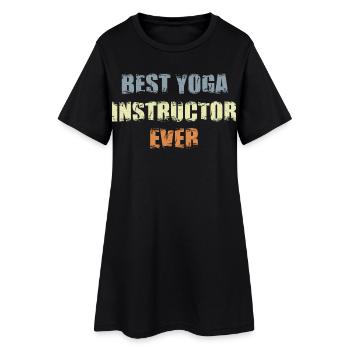 Meilleur professeur de yoga - Robe T-shirt Femme - noir - Devant