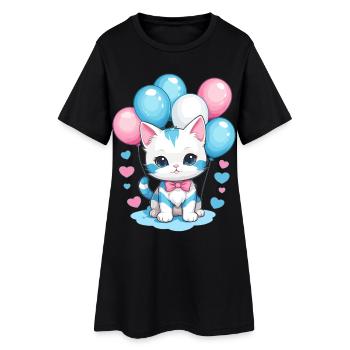 Mignon bébé chat - Robe T-shirt Femme - noir - Devant