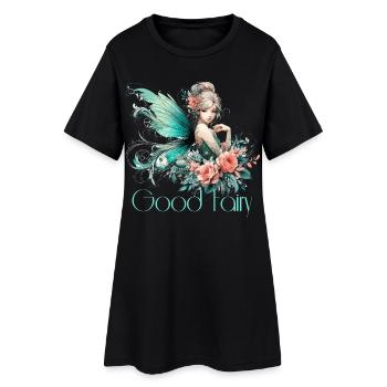 Cadeau de fée marraine - Robe T-shirt Femme - noir - Devant