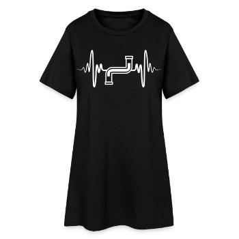 Plombier Heartbeat - Robe T-shirt Femme - noir - Devant