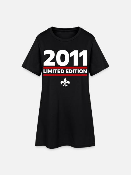 2011 Limited Edition - Frauen T-Shirt-Kleid - Schwarz