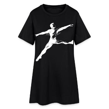 Croquis de danseur de ballet masculin - Robe T-shirt Femme - noir - Devant