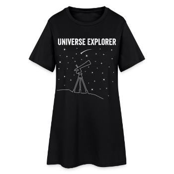 Universum Entdecker Astrophotographie-Leidenschaft - Frauen T-Shirt-Kleid - Schwarz - Vorne