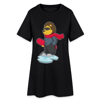 Löwe Snowboarder Snowboard - Women’s T-Shirt Dress - black - Front