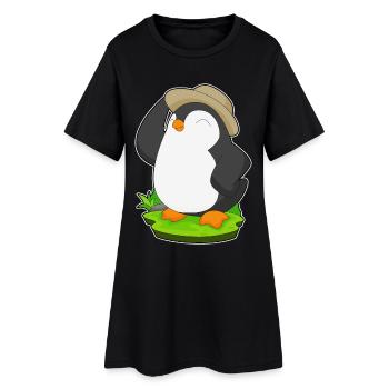 Chapeau de pingouin - Robe T-shirt Femme - noir - Devant