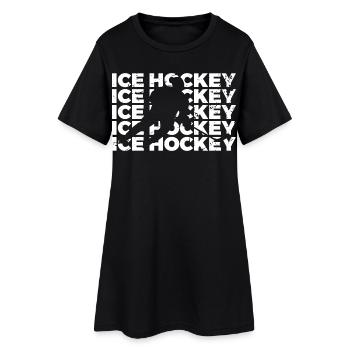 Hockey sur glace - Robe T-shirt Femme - noir - Devant