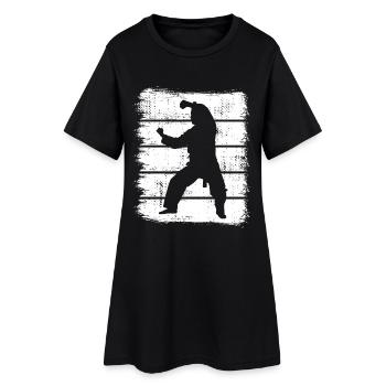 Croquis de karatéka - Robe T-shirt Femme - noir - Devant