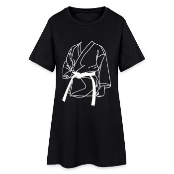 Karateka Skizze - Frauen T-Shirt-Kleid - Schwarz - Vorne
