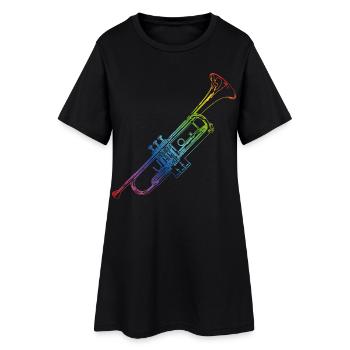 Trompette - Robe T-shirt Femme - noir - Devant
