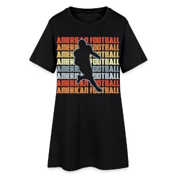 Look rétro de football américain - Robe T-shirt Femme - noir - Devant