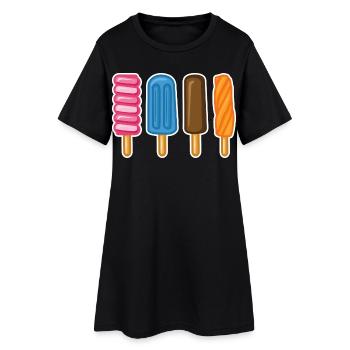 Glace à l’eau pour les enfants - Robe T-shirt Femme - noir - Devant