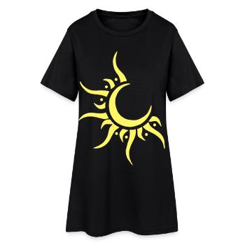Sun & Moon - Women’s T-Shirt Dress - black - Front