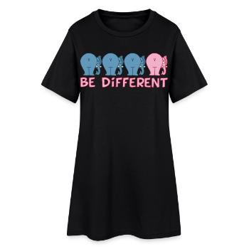 A different elephant - Women’s T-Shirt Dress - black - Front
