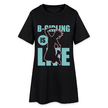 Fille de breakdance - Robe T-shirt Femme - noir - Devant