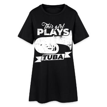Fille de tuba - Robe T-shirt Femme - noir - Devant