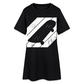 Skateboard Drawing - Women’s T-Shirt Dress - black - Front