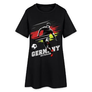 Football Germany Flag Flag Player Grunge - Women’s T-Shirt Dress - black - Front