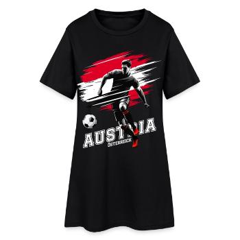 Football Autriche Autriche Flag Joueur de drapeau - Robe T-shirt Femme - noir - Devant