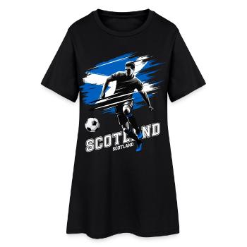 Football Scotland Scotland Flag Flag Player - Women’s T-Shirt Dress - black - Front