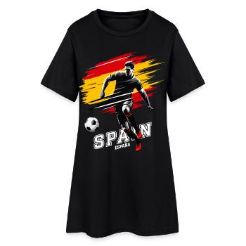 Football Espagne España Flag Flag Joueur - Robe T-shirt Femme - noir - Devant