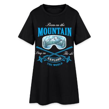 Born on the Mountain - Women’s T-Shirt Dress - black - Front