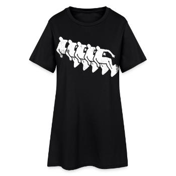 Dessin de Wave Rider - Robe T-shirt Femme - noir - Devant