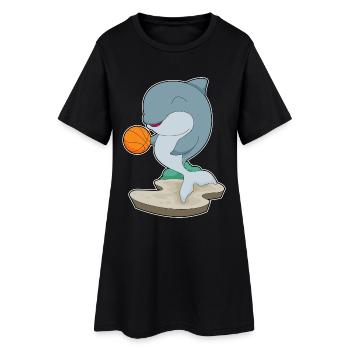 Joueur de basket-ball Dolphin Basket-ball - Robe T-shirt Femme - noir - Devant