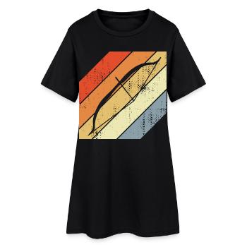 Tir à l’arc rétro - Robe T-shirt Femme - noir - Devant