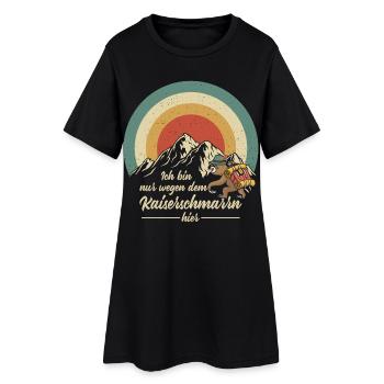 Wandern Kaiserschmarrn  - Frauen T-Shirt-Kleid - Schwarz - Vorne