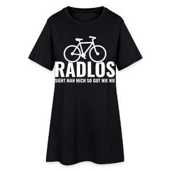Fahrrad - Frauen T-Shirt-Kleid - Schwarz - Vorne