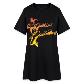 Karatéka vintage - Robe T-shirt Femme - noir - Devant