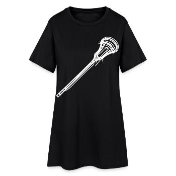 Croquis de raquette de crosse - Robe T-shirt Femme - noir - Devant