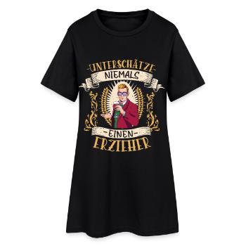 Erzieher Geschenk Kinder Lustig Beruf Kindergarten - Frauen T-Shirt-Kleid - Schwarz - Vorne