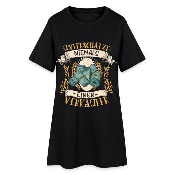 Verkäufer Lustiges Geschenk Beruf Kundenliebe - Frauen T-Shirt-Kleid - Schwarz - Vorne