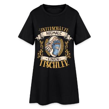 Tischler Geschenk Holz Lustig Beruf - Frauen T-Shirt-Kleid - Schwarz - Vorne